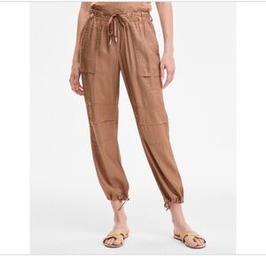 Nautica Jeans Women's Drawstring Pull-on Utility Pants - Barley